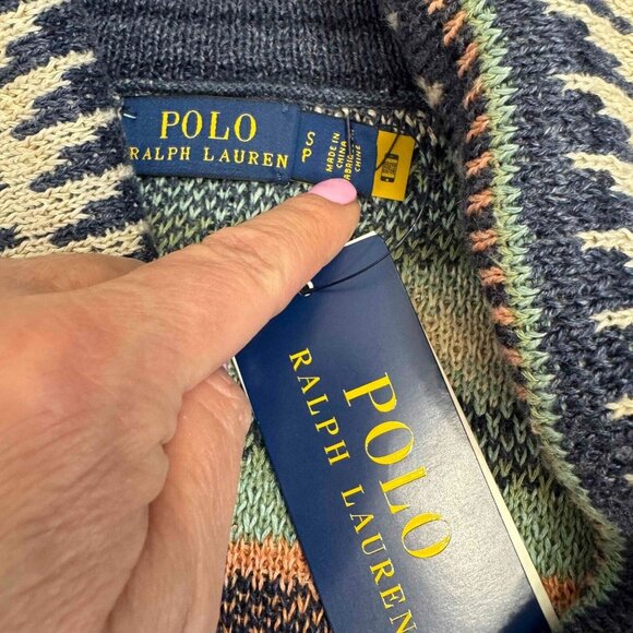 Polo Ralph Lauren Women's Southwestern Shawl-Collar Cardigan Pockets Multi Sz S - Picture 7 of 12